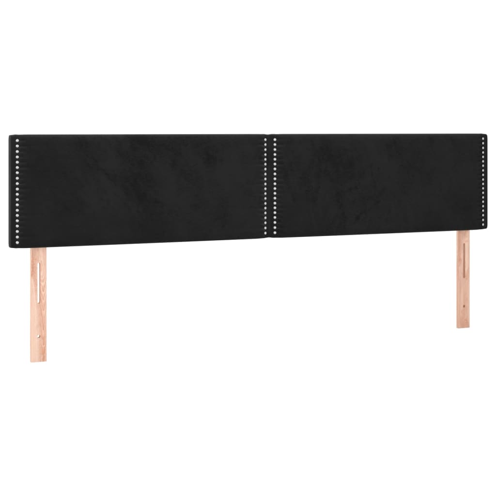 Box Spring Postel S Matrací Černá Samet Černá