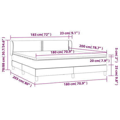 Box Spring Postel S Matrací Samet Tmavě Šedá