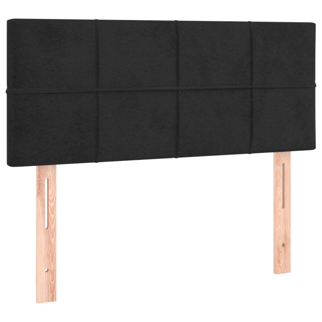 Box Spring Postel S Matrací Černá Samet Černá