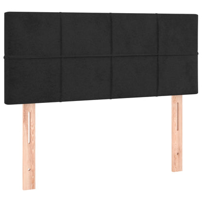 Box Spring Postel S Matrací Černá Samet Černá