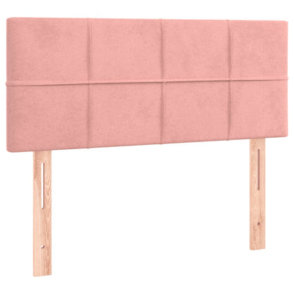 Box Spring Postel S Matrací Samet Růžová