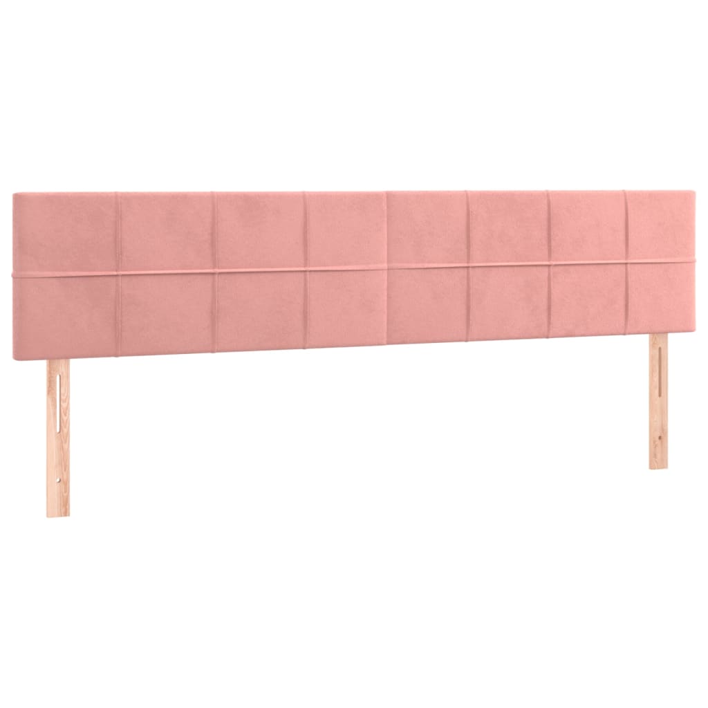 Box Spring Postel S Matrací Samet Růžová