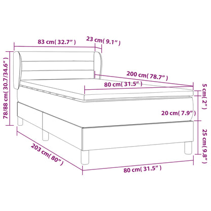 Box Spring Postel S Matrací Samet Růžová