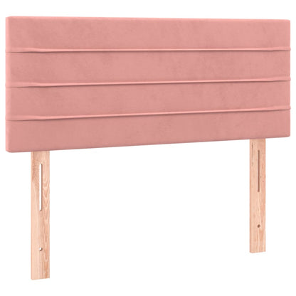 Box Spring Postel S Matrací Samet Růžová