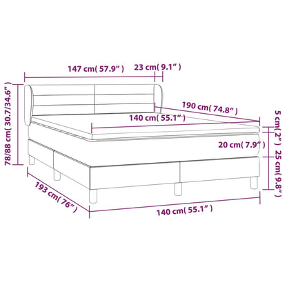 Box Spring Postel S Matrací Černá Samet Černá