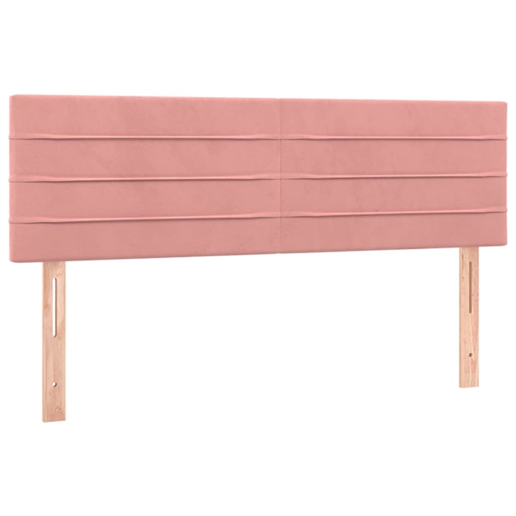 Box Spring Postel S Matrací Samet Růžová