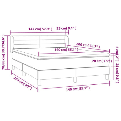 Box Spring Postel S Matrací Černá Samet Černá