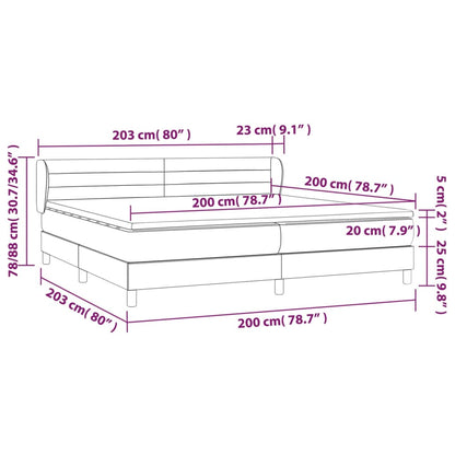 Box Spring Postel S Matrací Tmavě Modrá Samet Tmavě Moddrá