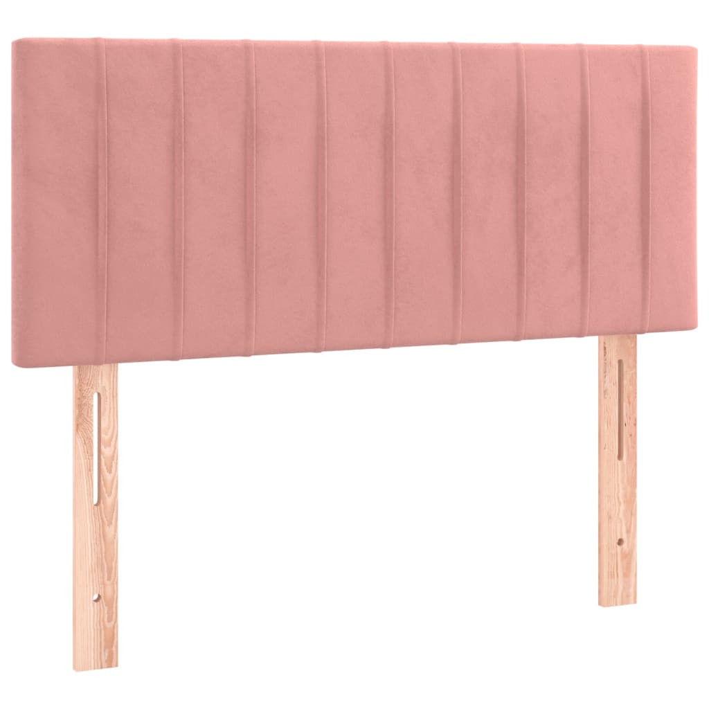 Box Spring Postel S Matrací Samet Růžová