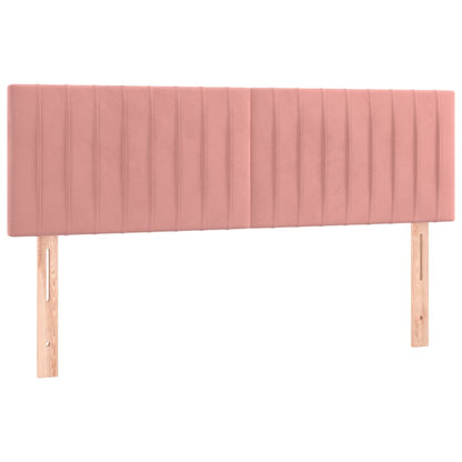 Box Spring Postel S Matrací Samet Růžová