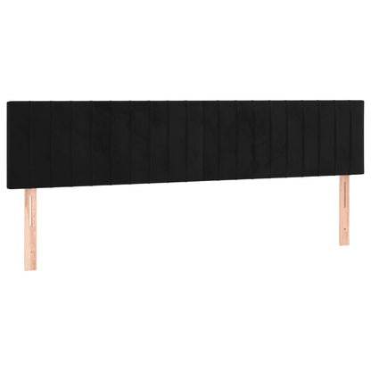 Box Spring Postel S Matrací Černá Samet Černá