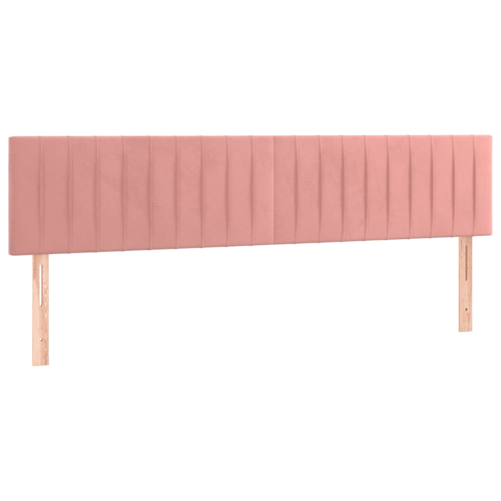 Box Spring Postel S Matrací Samet Růžová
