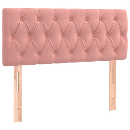 Box Spring Postel S Matrací Samet Růžová