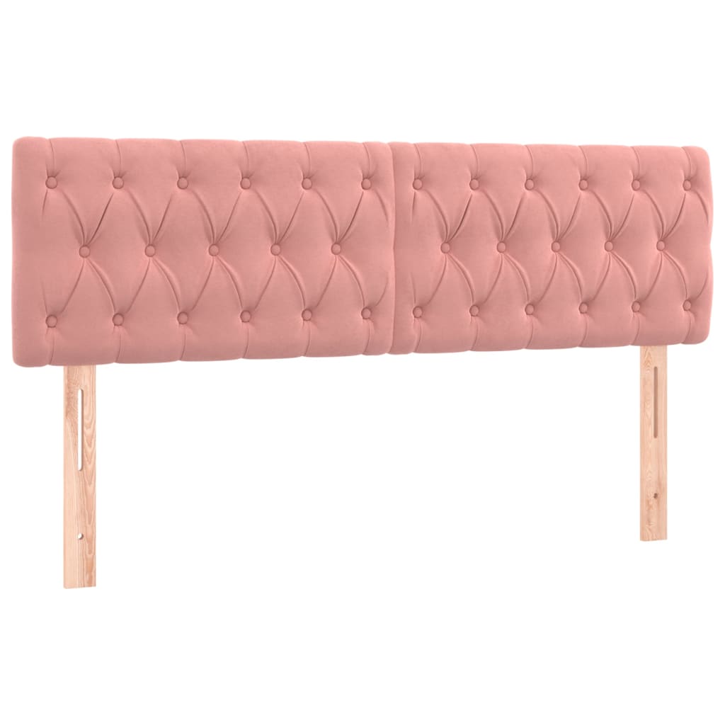 Box Spring Postel S Matrací Samet Růžová