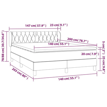Box Spring Postel S Matrací Černá Samet Černá