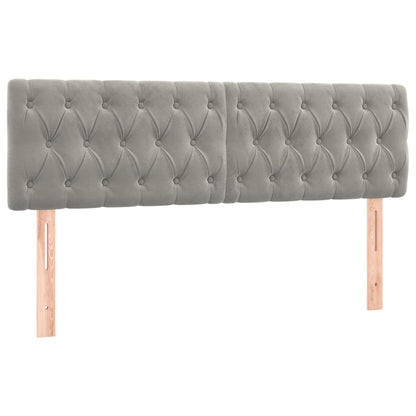 Box Spring Postel S Matrací Samet Světle Šedá