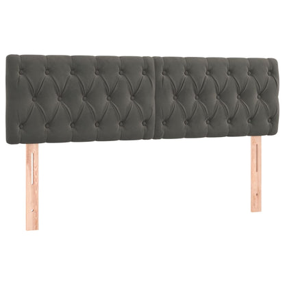 Box Spring Postel S Matrací Samet Tmavě Šedá