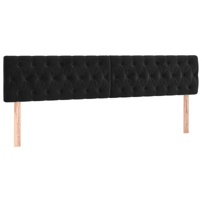 Box Spring Postel S Matrací Černá Samet Černá