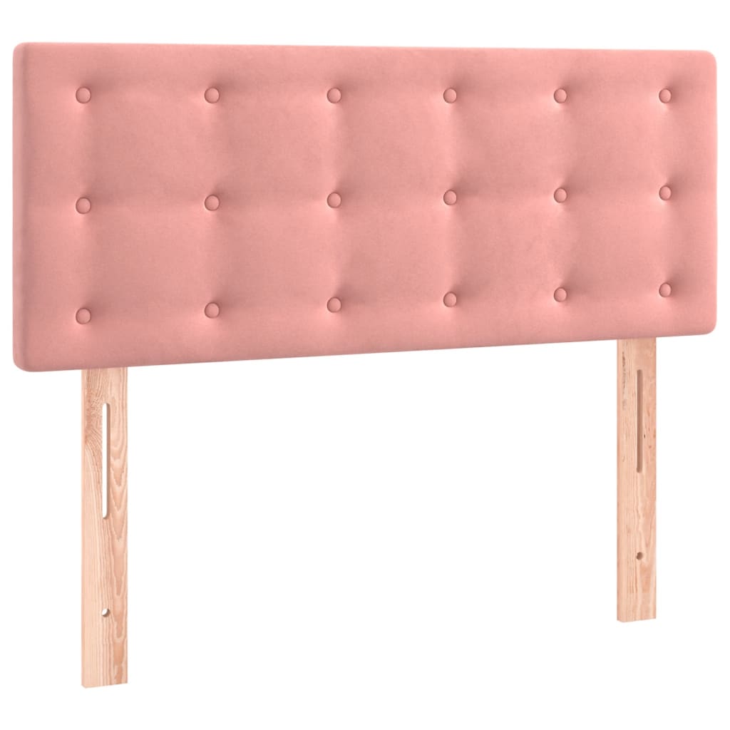 Box Spring Postel S Matrací Samet Růžová