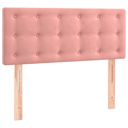 Box Spring Postel S Matrací Samet Růžová