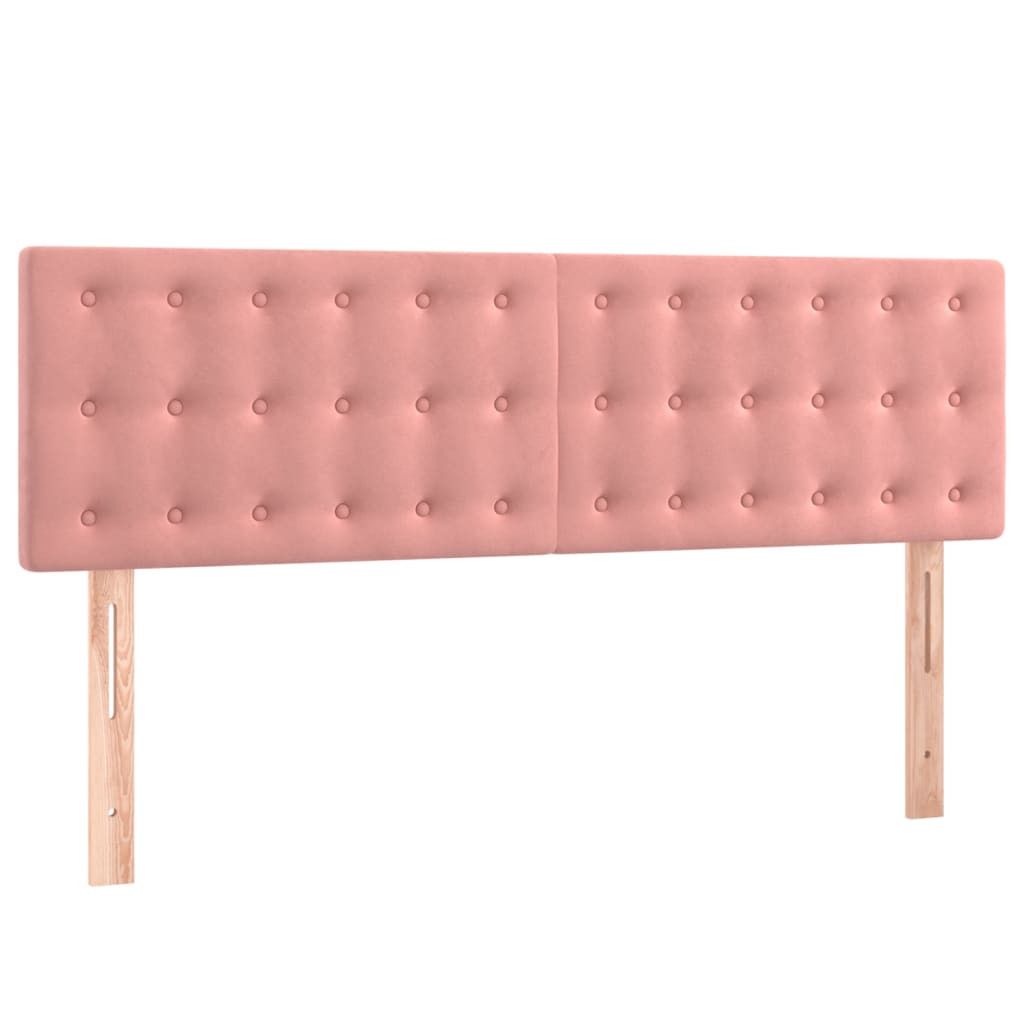 Box Spring Postel S Matrací Samet Růžová