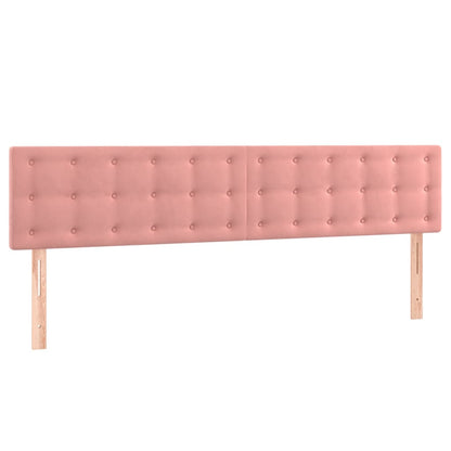 Box Spring Postel S Matrací Samet Růžová