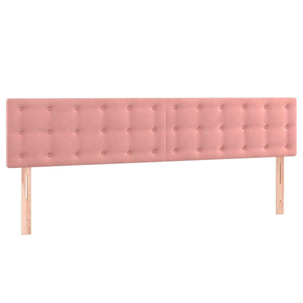 Box Spring Postel S Matrací Samet Růžová