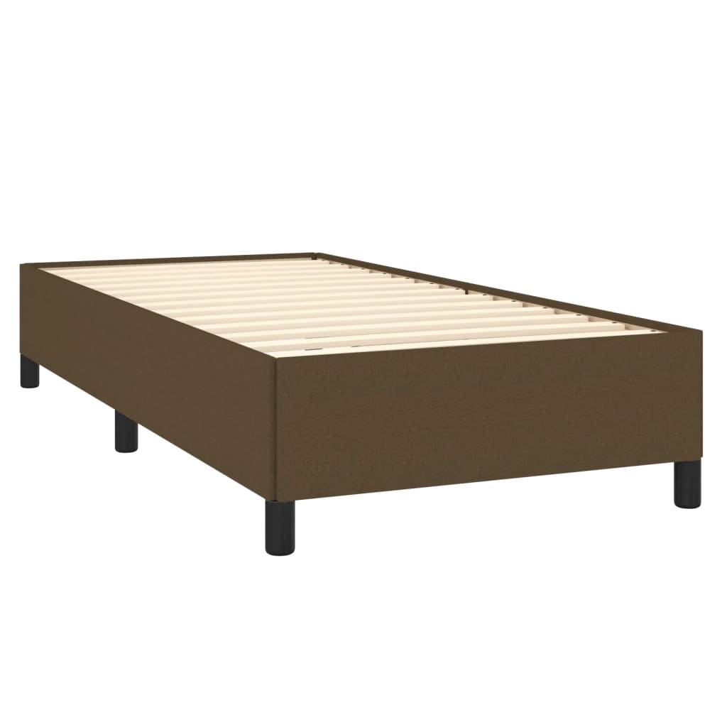 Box Spring Postel S Matrací Tmavě Hnědá 80X200 Cm Textil