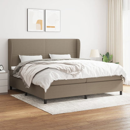 Box Spring Postel S Matrací Textil Taupe