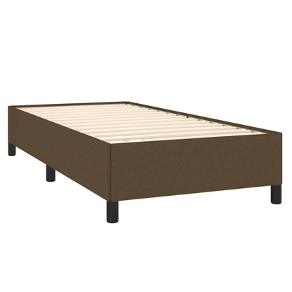 Box Spring Postel S Matrací Tmavě Hnědá 90X200 Cm Textil