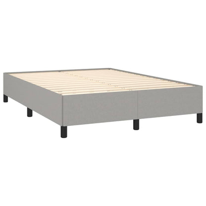 Box Spring Postel S Matrací Textil Světle Šedá