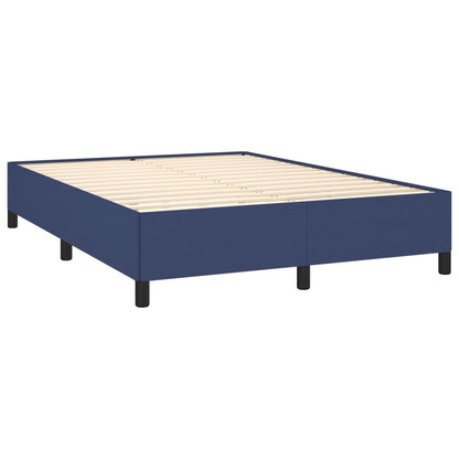 Box Spring Postel S Matrací Textil Modrá