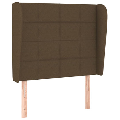 Box Spring Postel S Matrací Tmavě Hnědá 100 X 200 Cm Textil