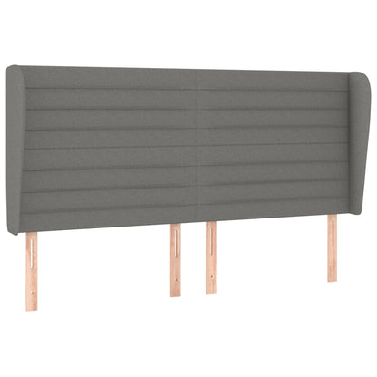 Box Spring Postel S Matrací Textil Tmavě Šedá