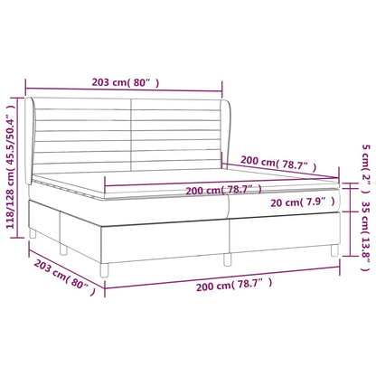 Box Spring Postel S Matrací Tmavě Hnědá 200X200 Cm Textil