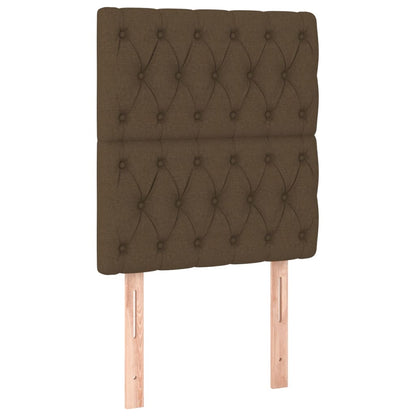 Box Spring Postel S Matrací Tmavě Hnědá 80X200 Cm Textil