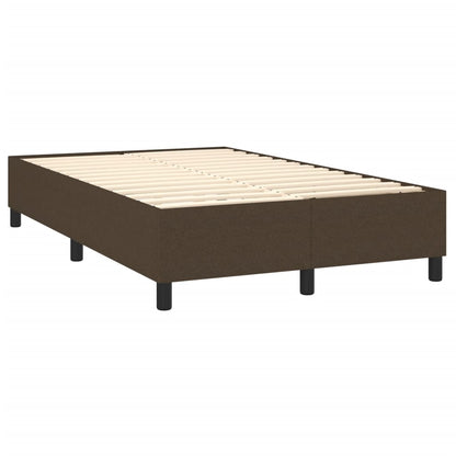 Box Spring Postel S Matrací Tmavě Hnědá 140X190 Cm Textil