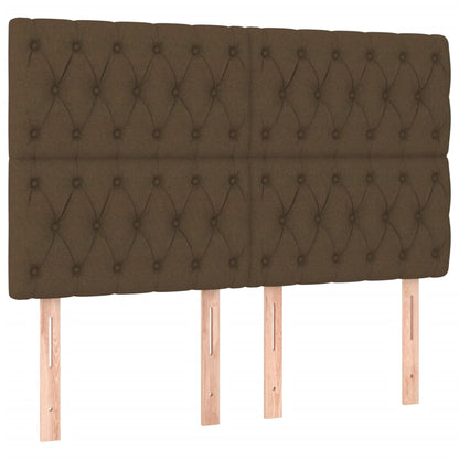 Box Spring Postel S Matrací Tmavě Hnědá 140X190 Cm Textil