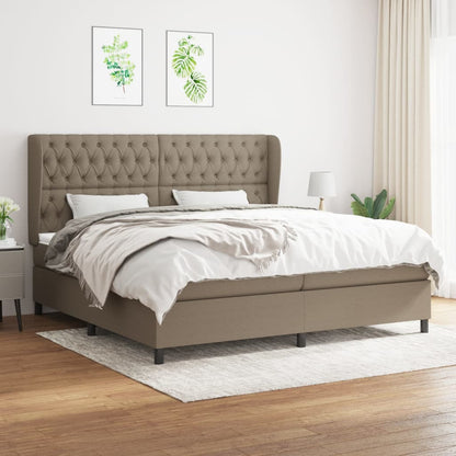 Box Spring Postel S Matrací Textil Taupe