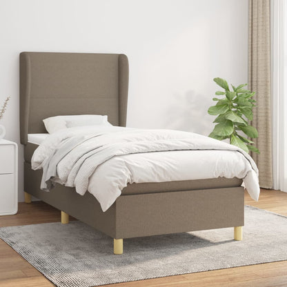 Box Spring Postel S Matrací Textil Taupe