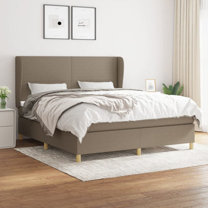 Box Spring Postel S Matrací Textil Taupe