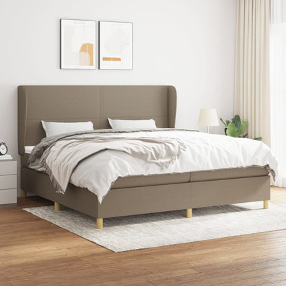 Box Spring Postel S Matrací Textil Taupe