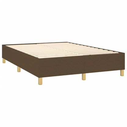 Box Spring Postel S Matrací Tmavě Hnědá 140X200 Cm Textil