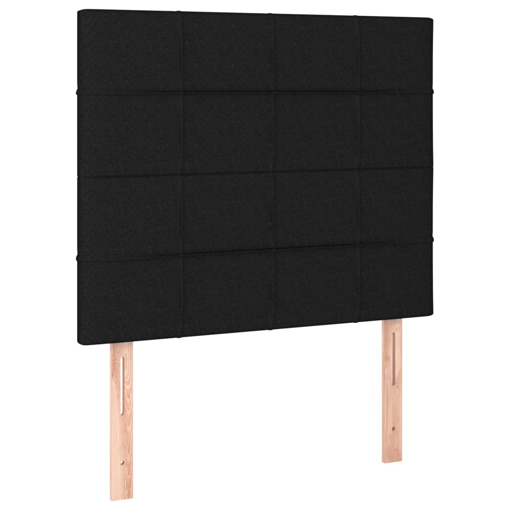 Box Spring Postel S Matrací Černá Textil Černá