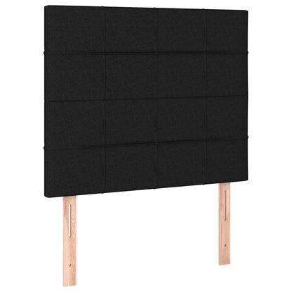 Box Spring Postel S Matrací Černá Textil Černá