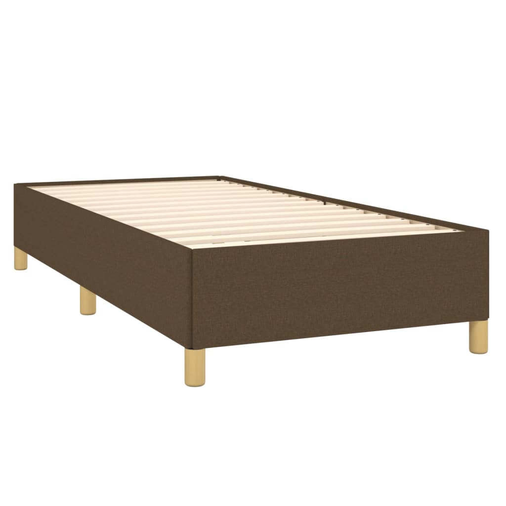 Box Spring Postel S Matrací Tmavě Hnědá 100 X 200 Cm Textil