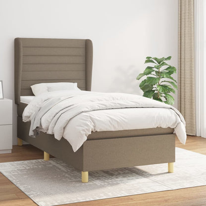 Box Spring Postel S Matrací Textil Taupe