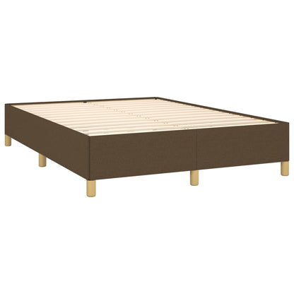 Box Spring Postel S Matrací Tmavě Hnědá 140X200 Cm Textil