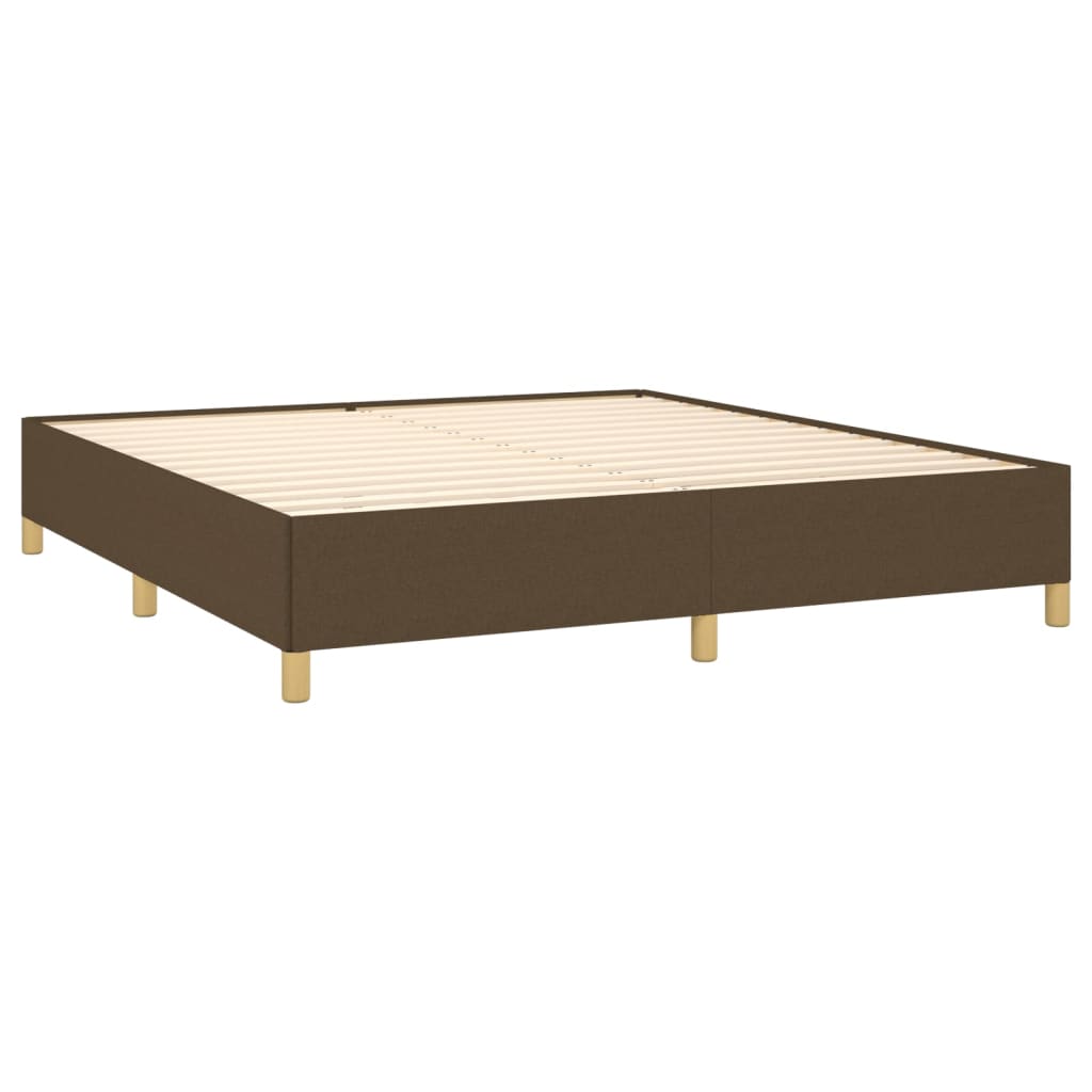 Box Spring Postel S Matrací Tmavě Hnědá 160X200 Cm Textil