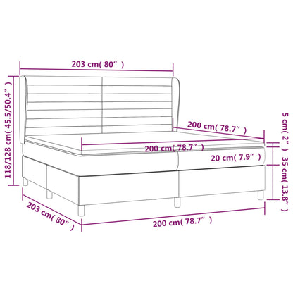 Box Spring Postel S Matrací Tmavě Hnědá 200X200 Cm Textil